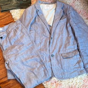 Zara boys linen suit size 10